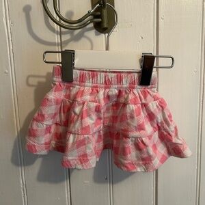 (3/$20) George 3/6m Pink Checkered plaid Kids Skirt
